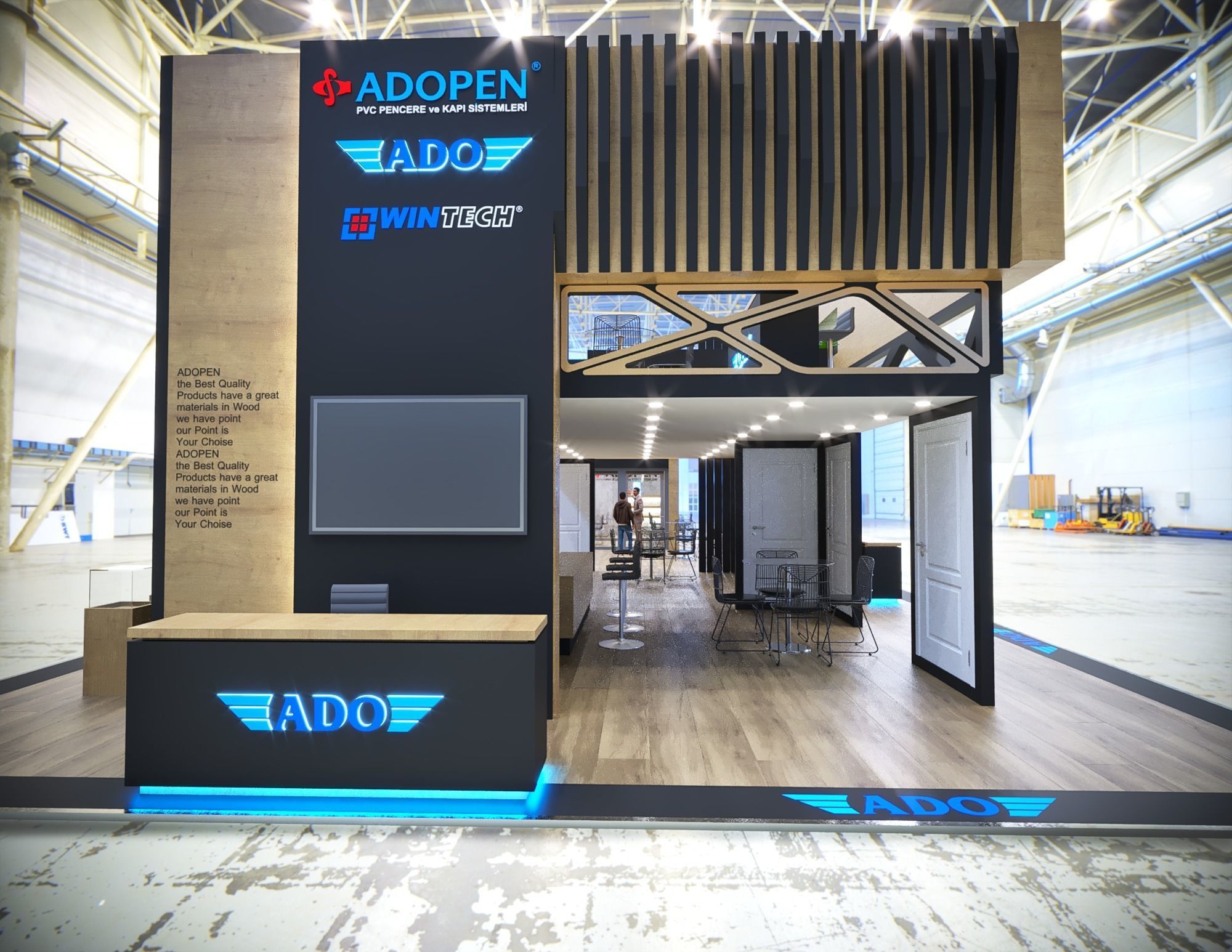 exhibition Low-poly 3D model_4