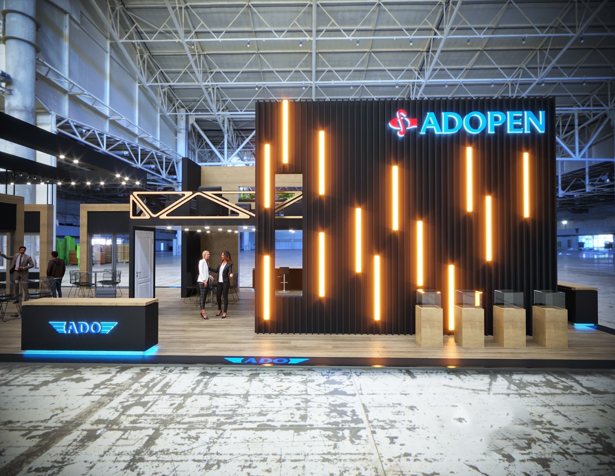 exhibition Low-poly 3D model_1