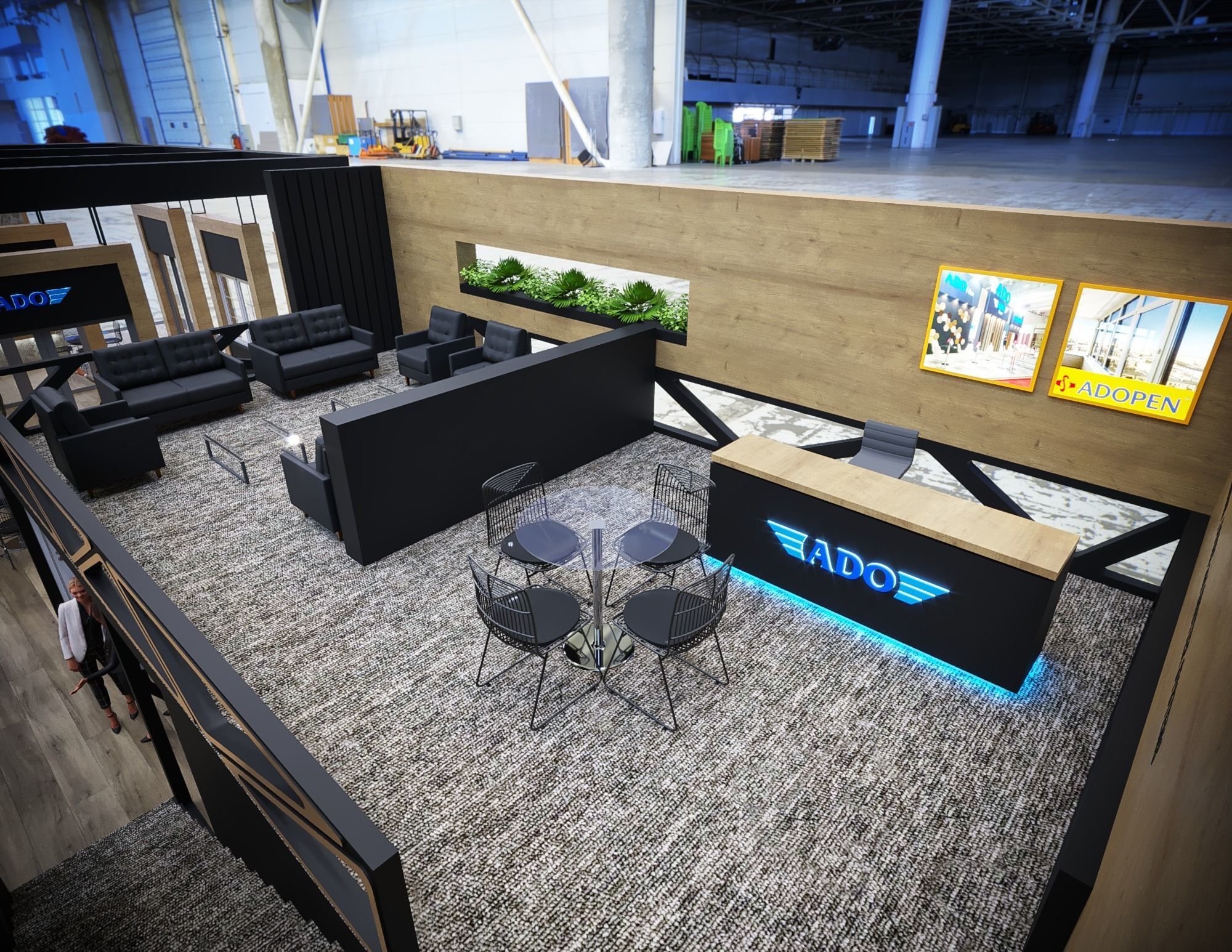 exhibition Low-poly 3D model_5