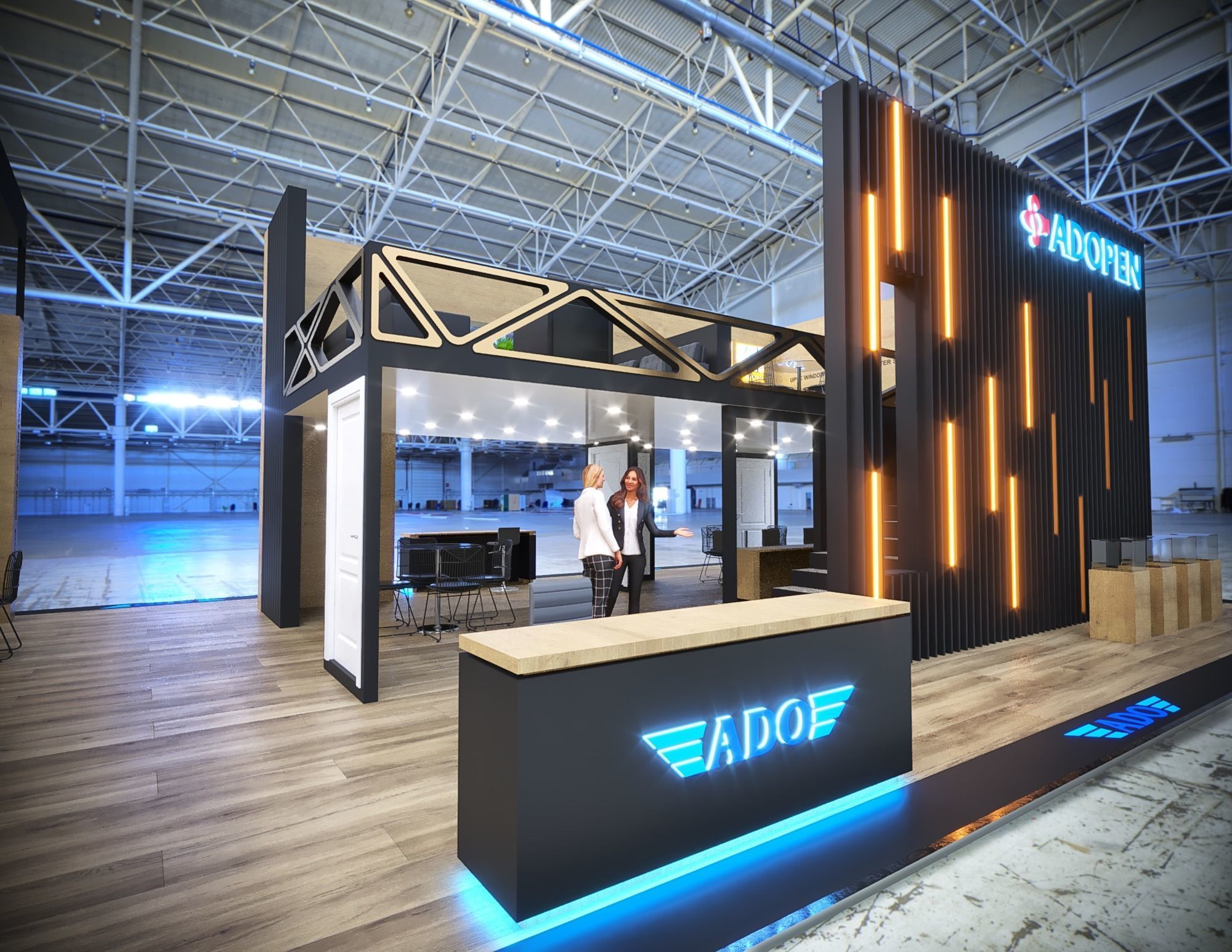 exhibition Low-poly 3D model_2