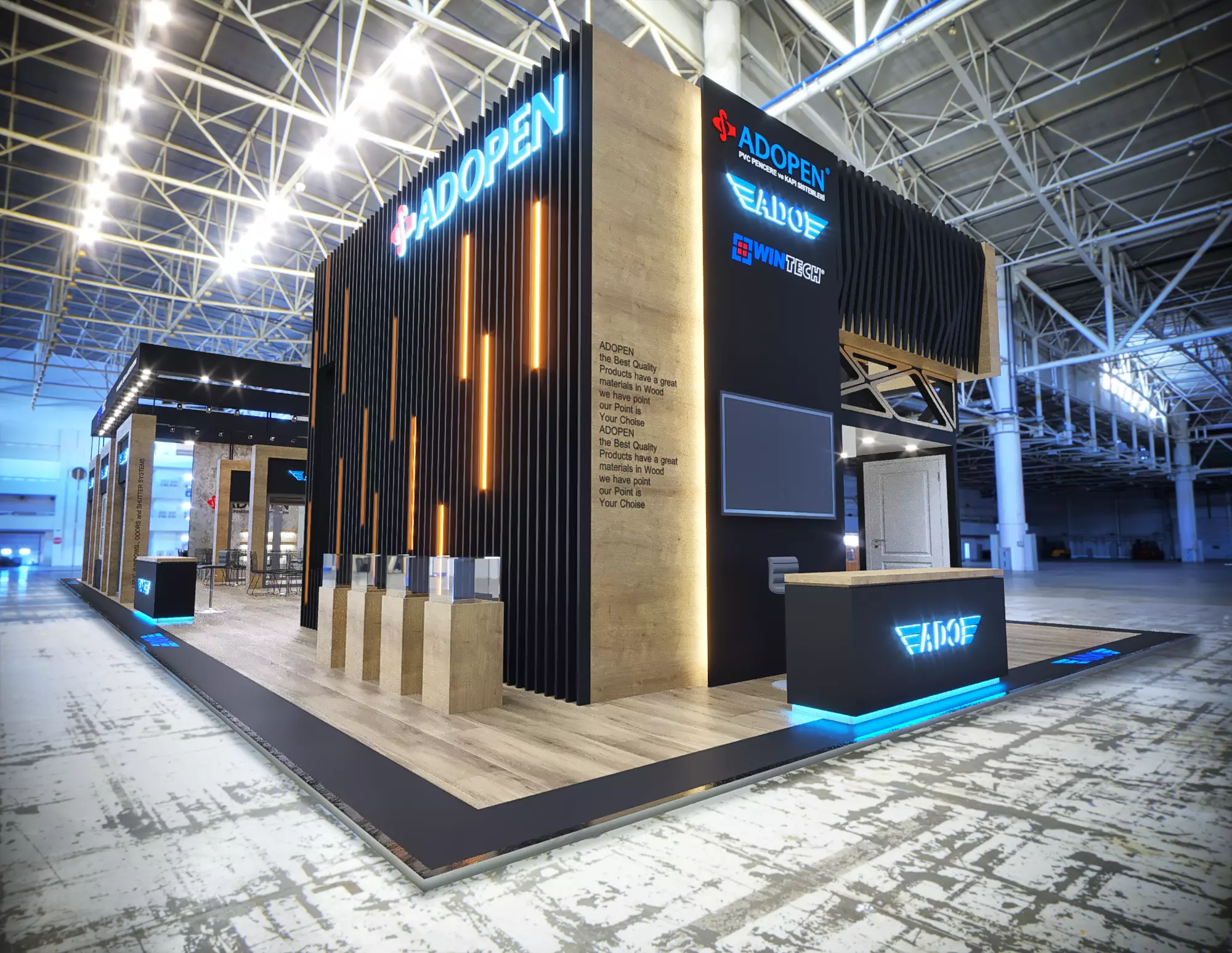 exhibition Low-poly 3D model_0