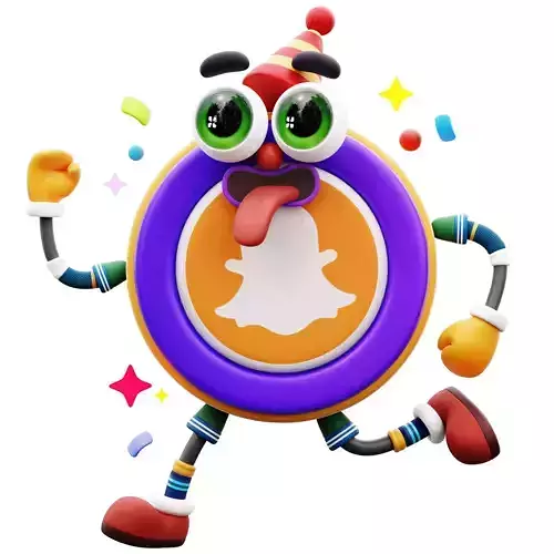 Snapchat Sticker Mascot 3D Icon