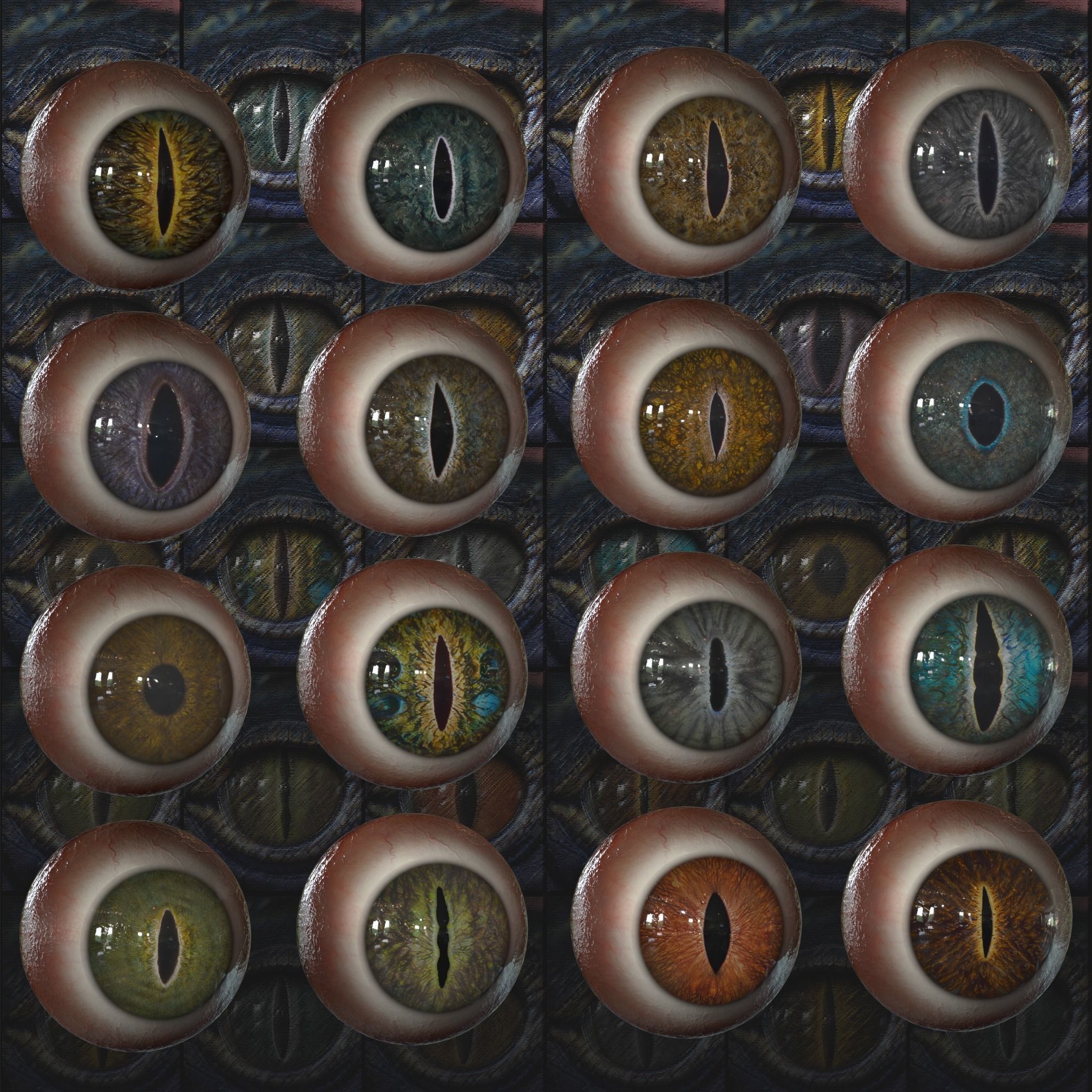 Creature Eyes Vol 09 - PBR Low-poly 3D model_1