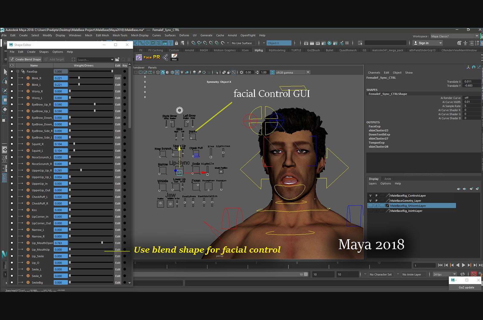 Male Base Complete Rig Low-poly 3D model_21
