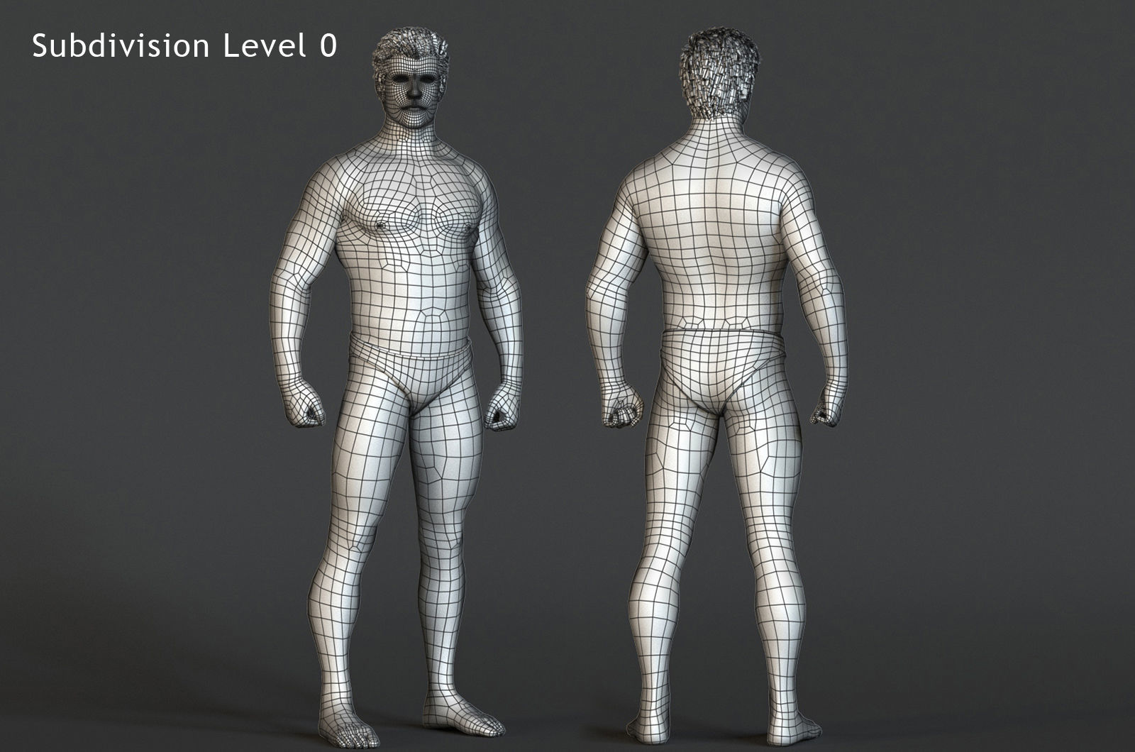 Male Base Complete Rig Low-poly 3D model_24
