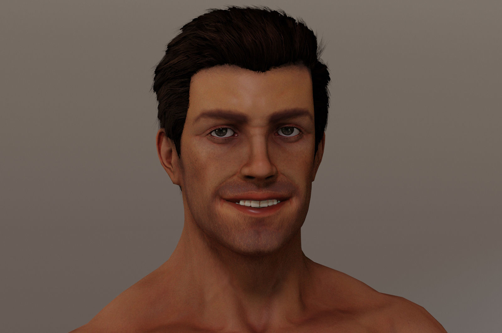 Male Base Complete Rig Low-poly 3D model_5