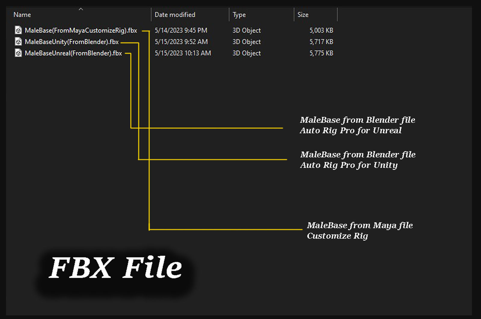 Male Base Complete Rig Low-poly 3D model_23