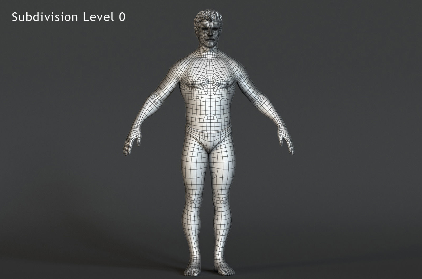 Male Base Complete Rig Low-poly 3D model_25