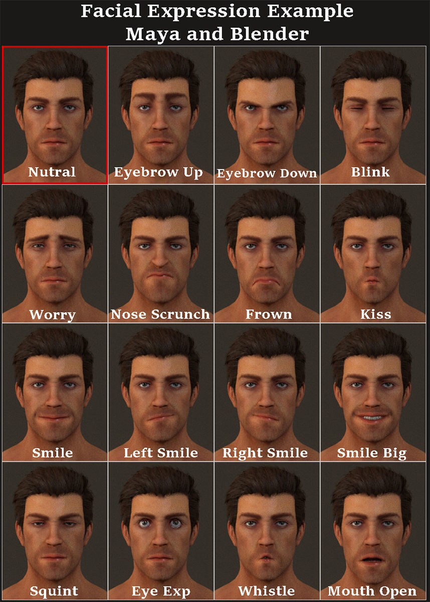 Male Base Complete Rig Low-poly 3D model_14