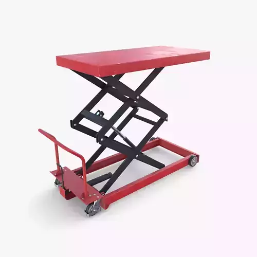 Animated Scissor Lift Table Red