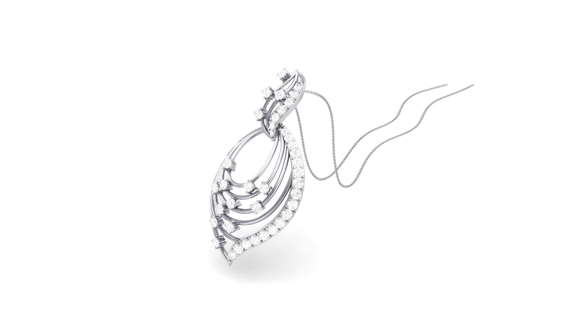 Classy Diamond Pendant Earrings Set renders 3dm stl obj 3mf  3D print model_8