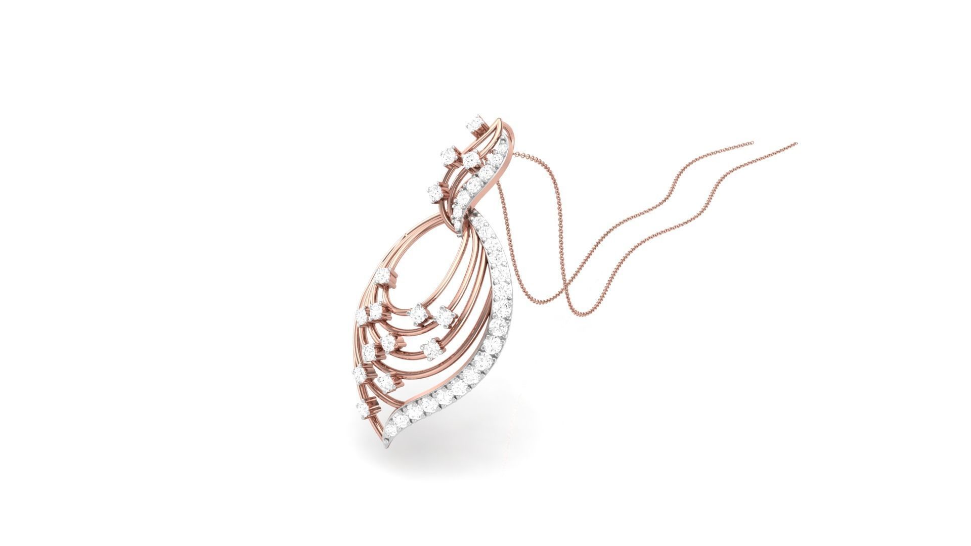 Classy Diamond Pendant Earrings Set renders 3dm stl obj 3mf  3D print model_12