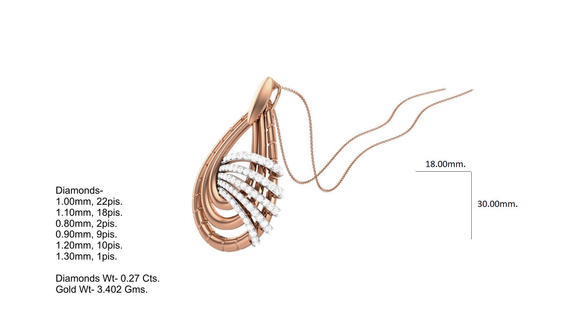 Classy Diamond Pendant Earrings Set renders 3dm stl obj 3mf  3D print model_4