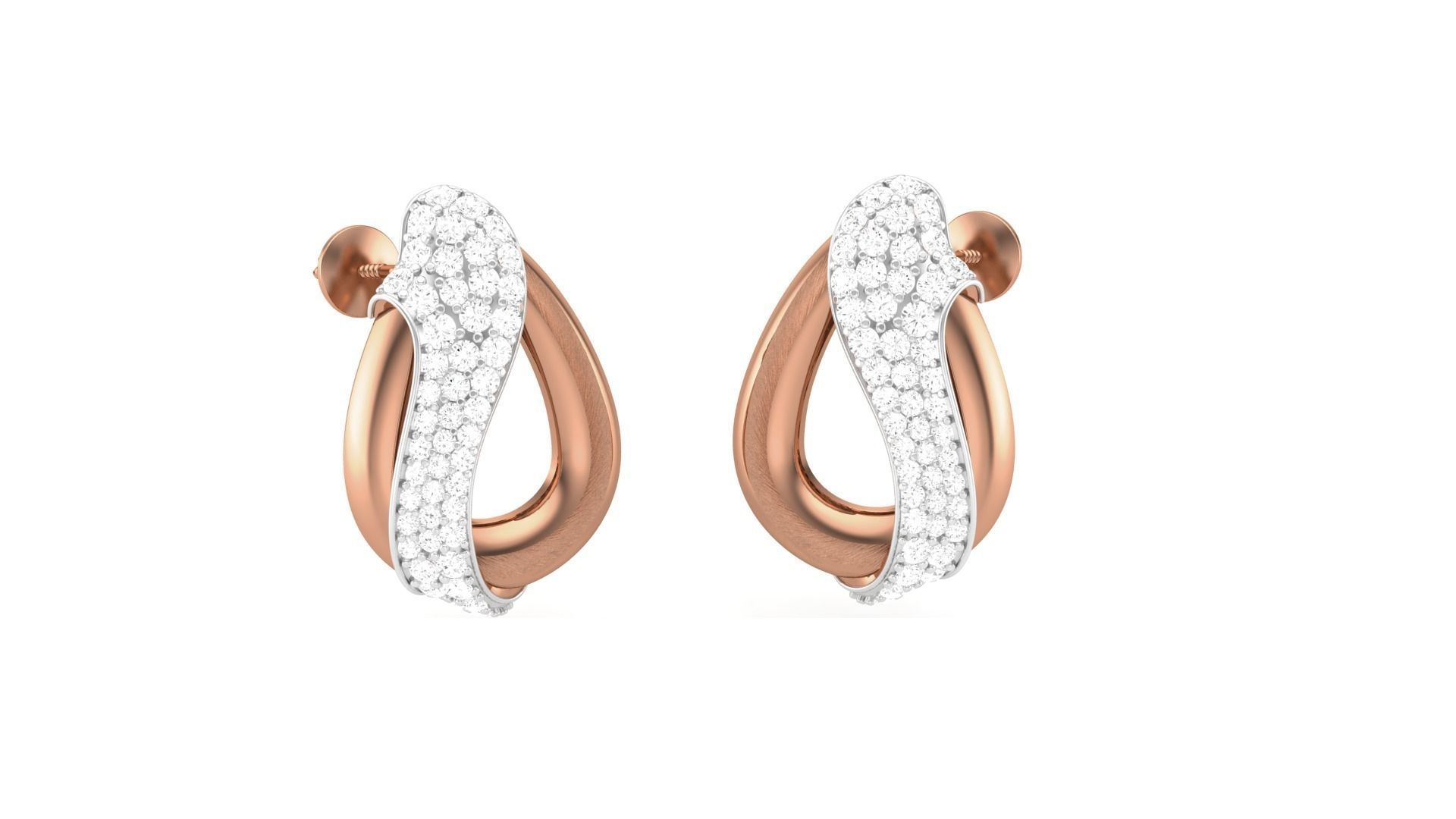 Classy Diamond Pendant Earrings Set renders 3dm stl obj 3mf  3D print model_23