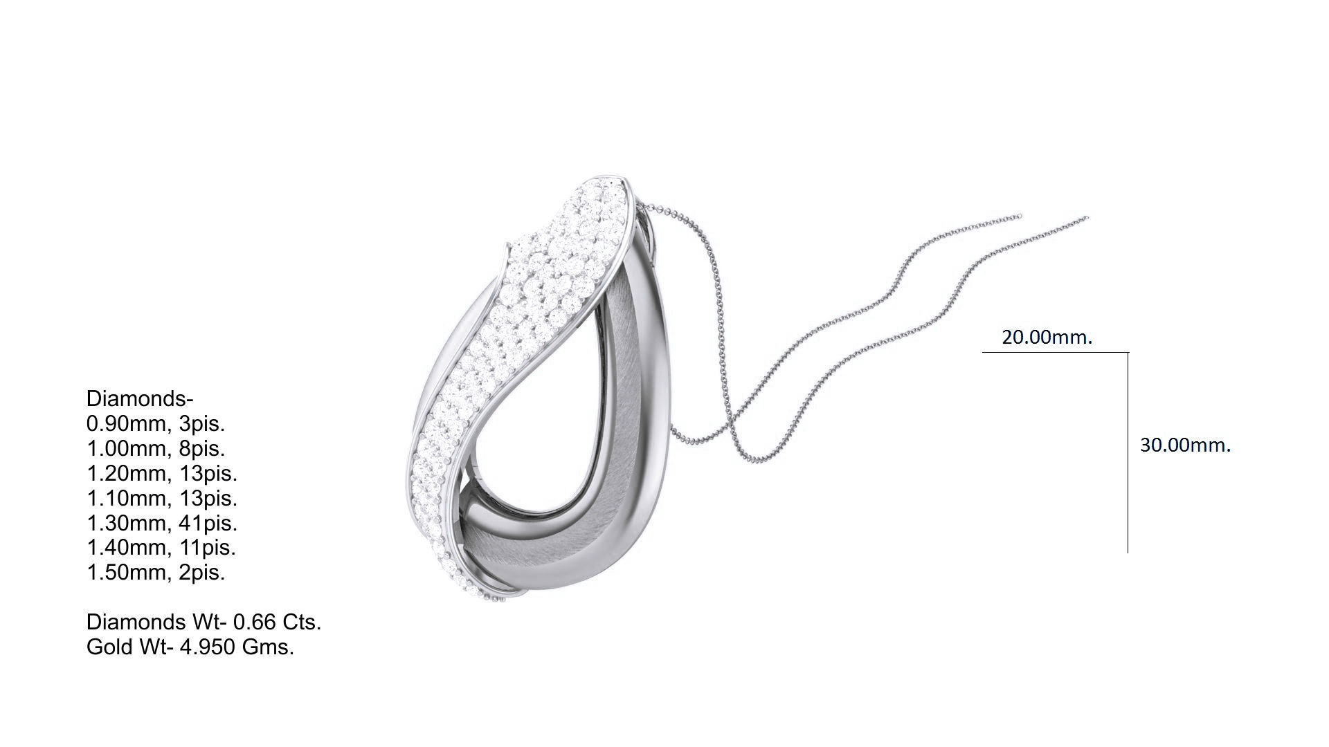 Classy Diamond Pendant Earrings Set renders 3dm stl obj 3mf  3D print model_3