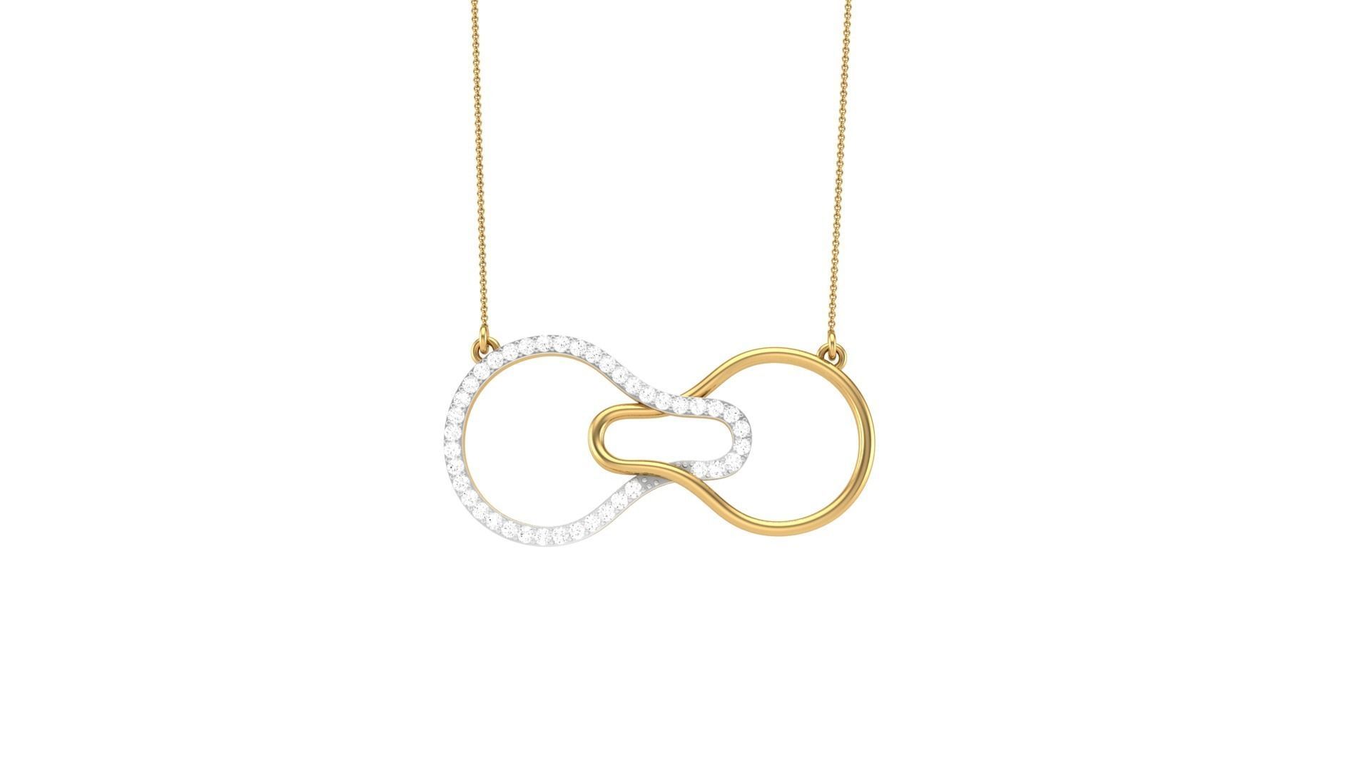 Classy Diamond Pendant Earrings Set renders 3dm stl obj 3mf  3D print model_15