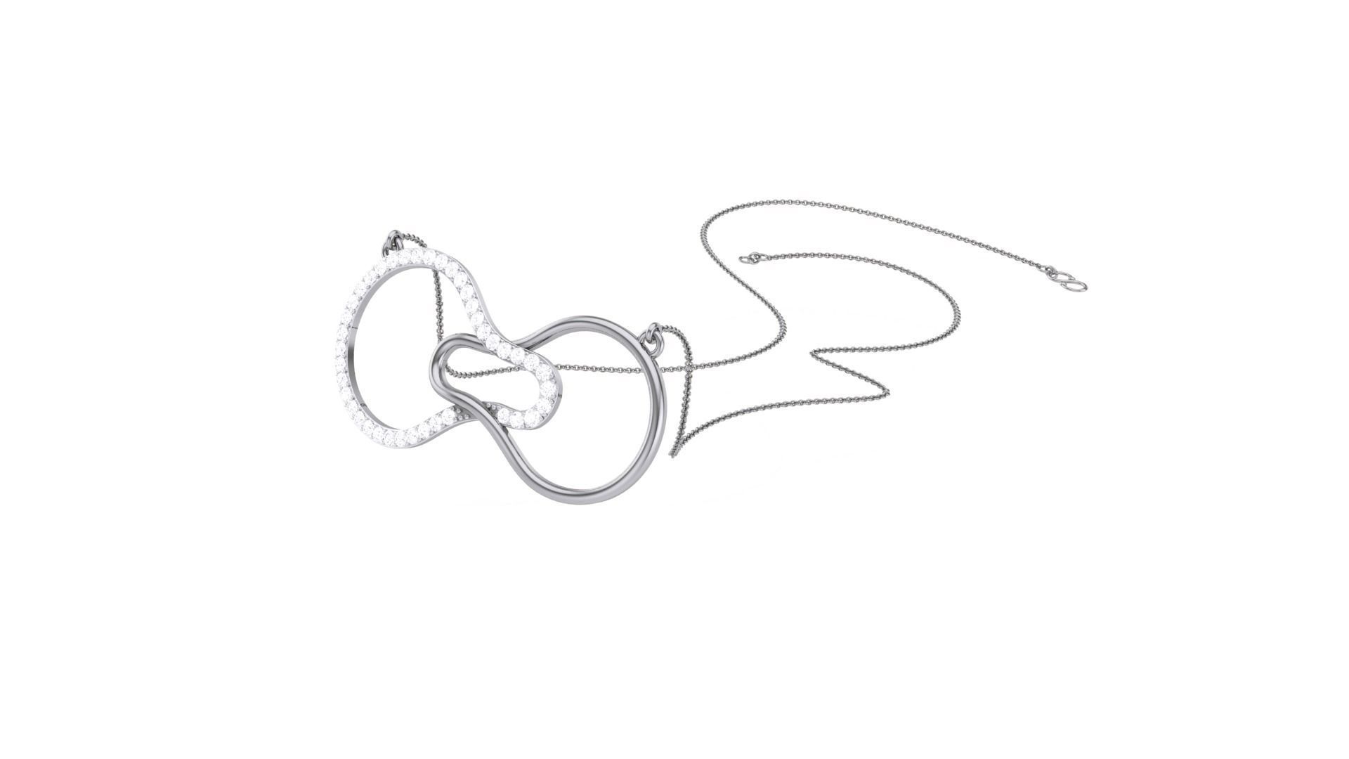 Classy Diamond Pendant Earrings Set renders 3dm stl obj 3mf  3D print model_5