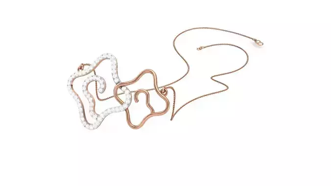 Soul Classy Diamond Pendant Earrings Set renders 3dm stl obj