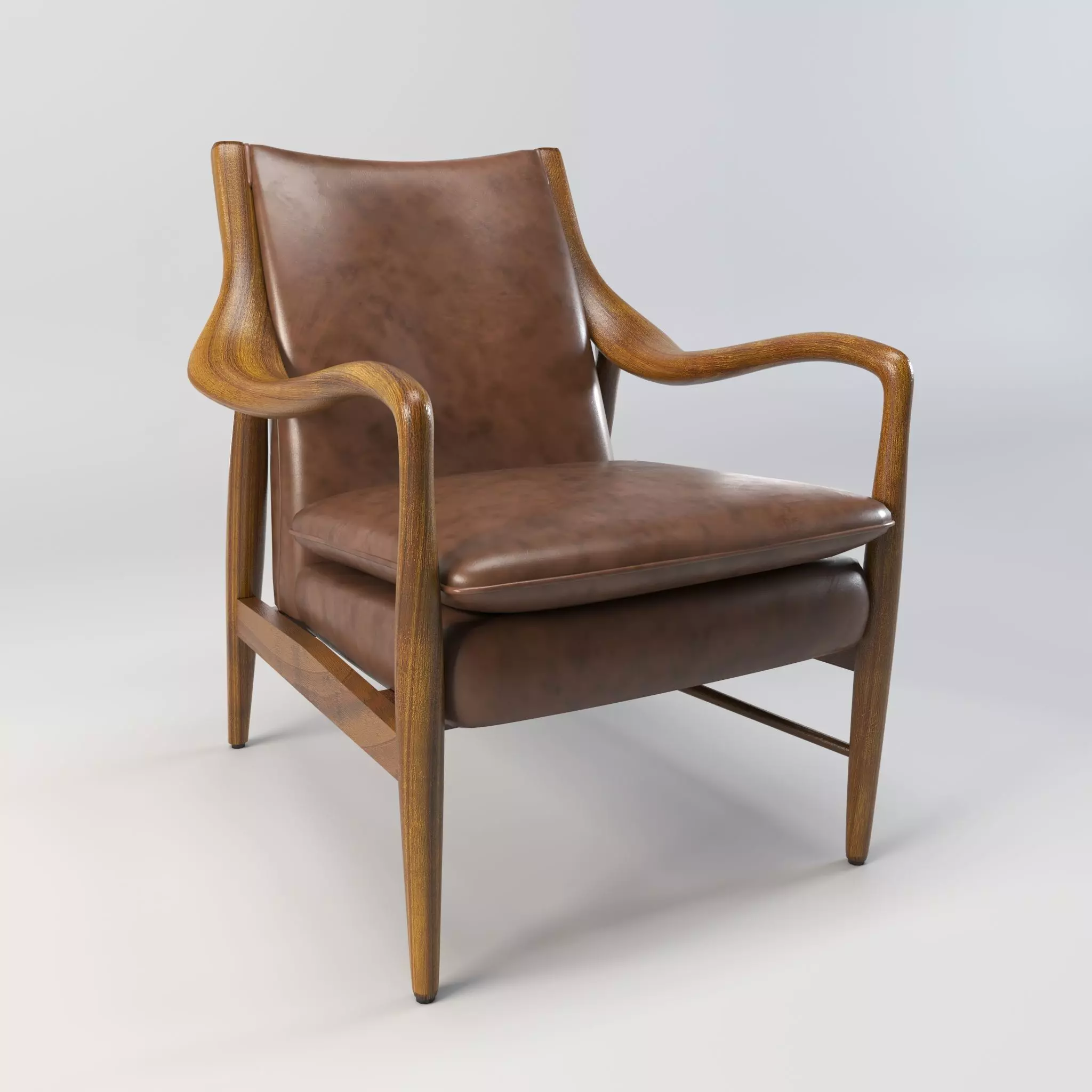 club chair - armchair - leather chair - accent chair - lounge Low-poly 3D model