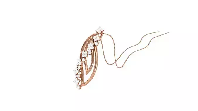 Classy Diamond Pendant Earrings Set renders 3dm stl obj 3mf  3D print model