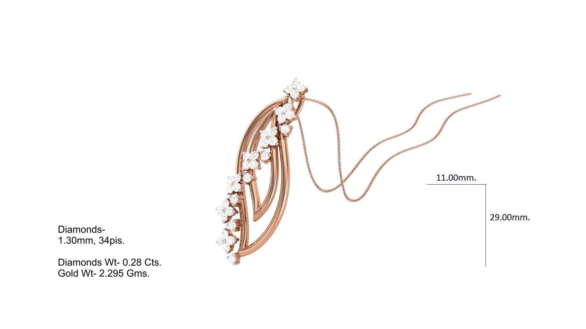 Classy Diamond Pendant Earrings Set renders 3dm stl obj 3mf  3D print model_3