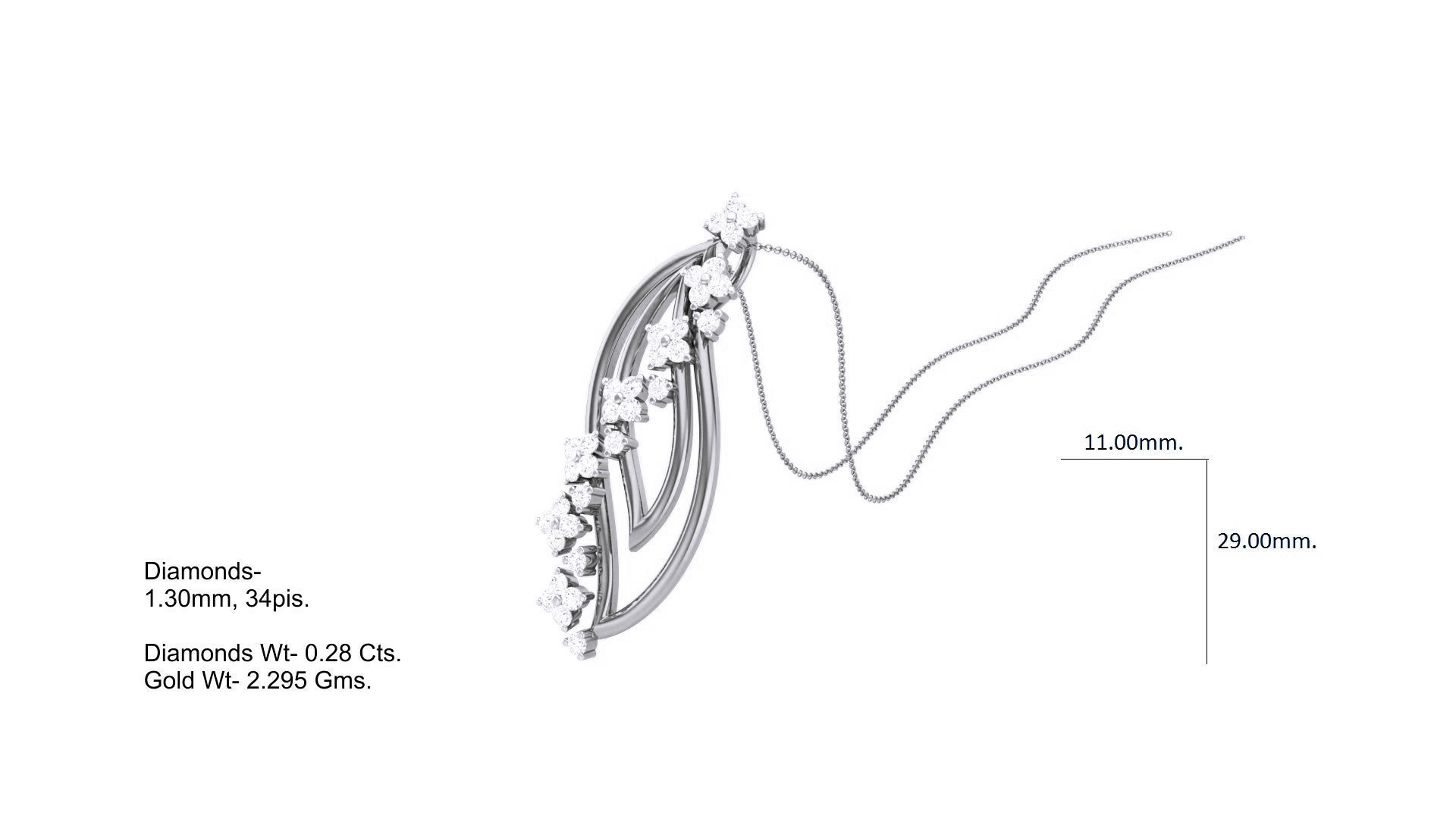 Classy Diamond Pendant Earrings Set renders 3dm stl obj 3mf  3D print model_2