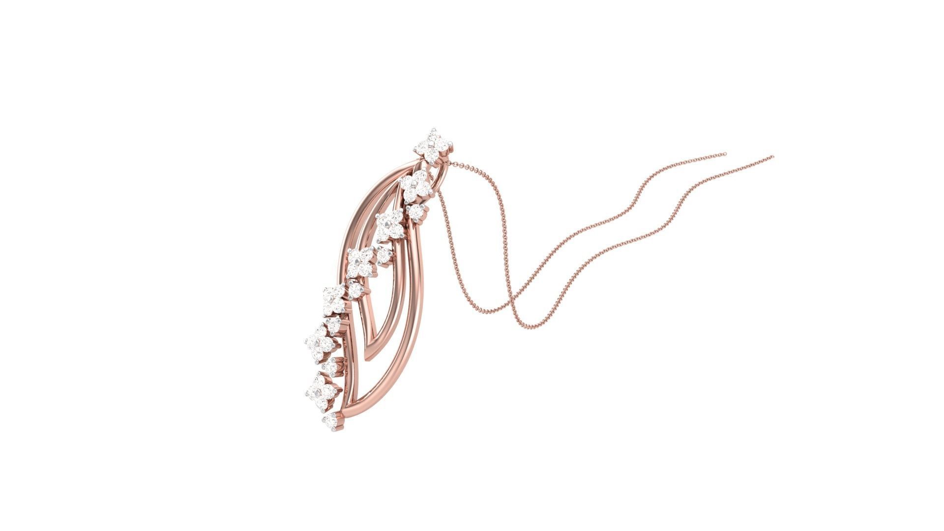 Classy Diamond Pendant Earrings Set renders 3dm stl obj 3mf  3D print model_11