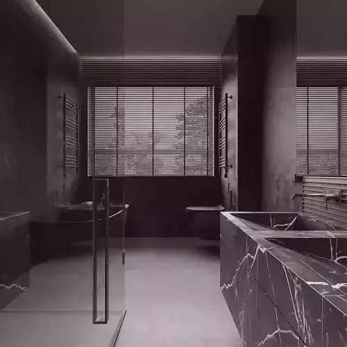 3D model of modern bathroom interior design 3D model