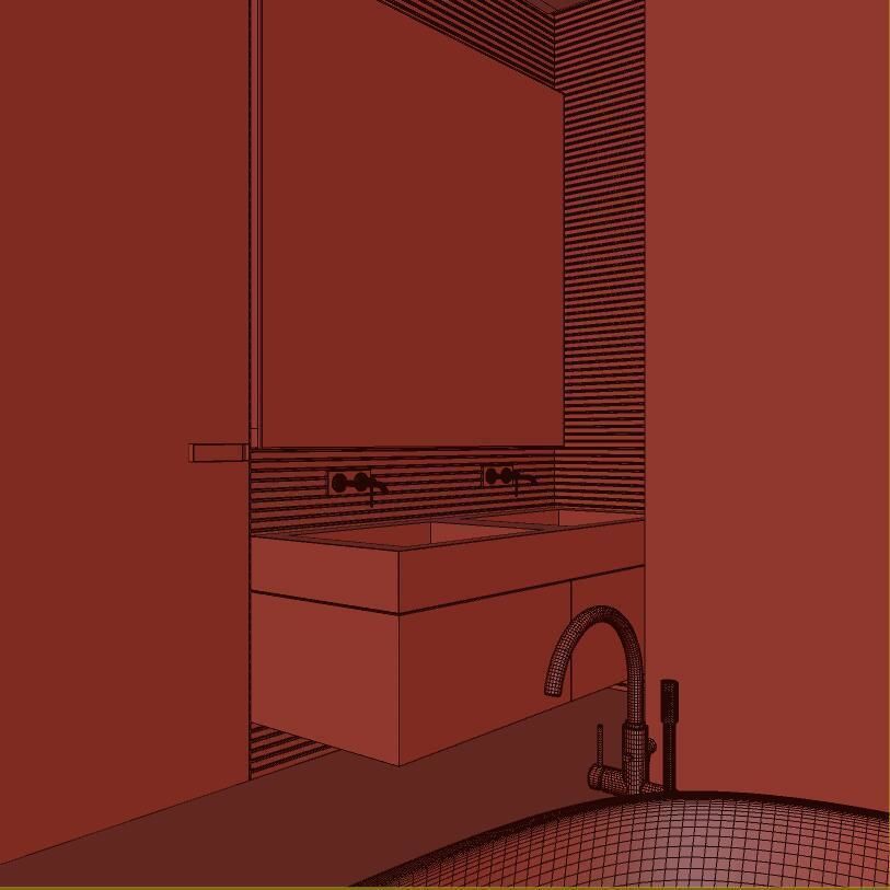 3D model of modern bathroom interior design 3D model_9