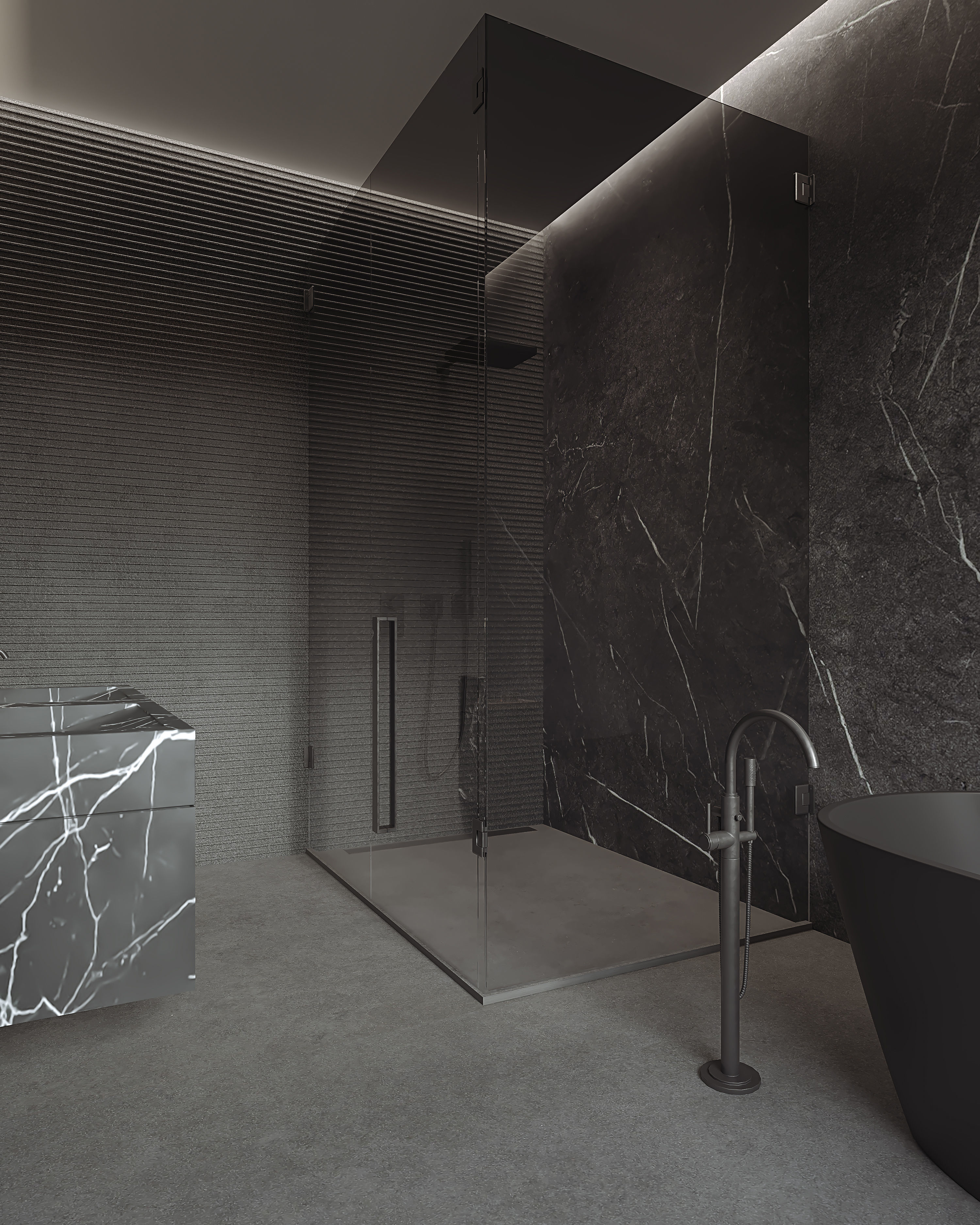 3D model of modern bathroom interior design 3D model_6