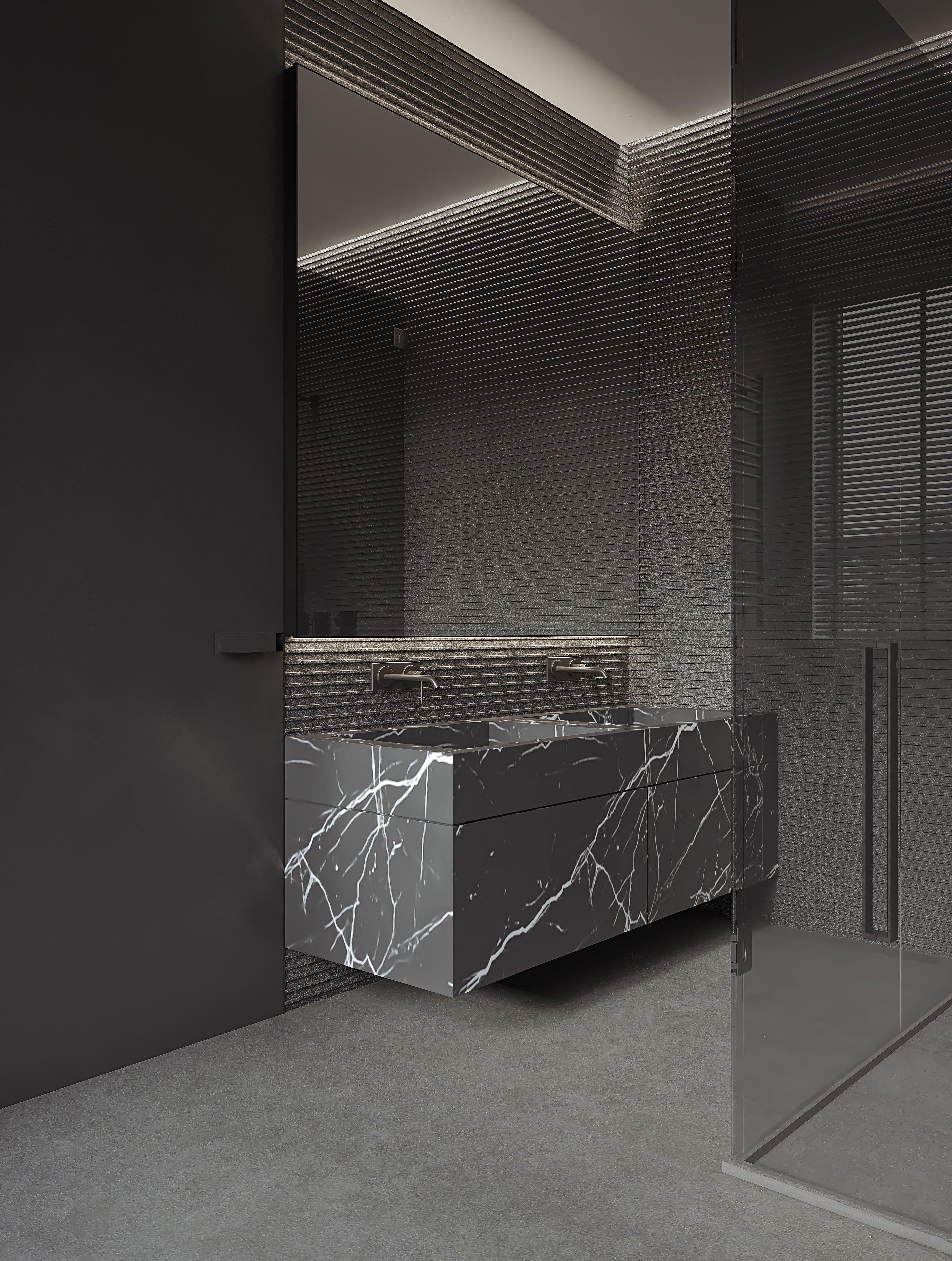 3D model of modern bathroom interior design 3D model_2