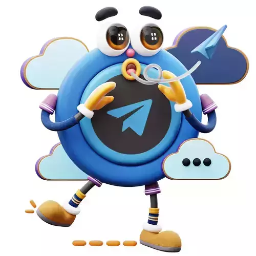 Telegram Sticker Mascot 3D Icon