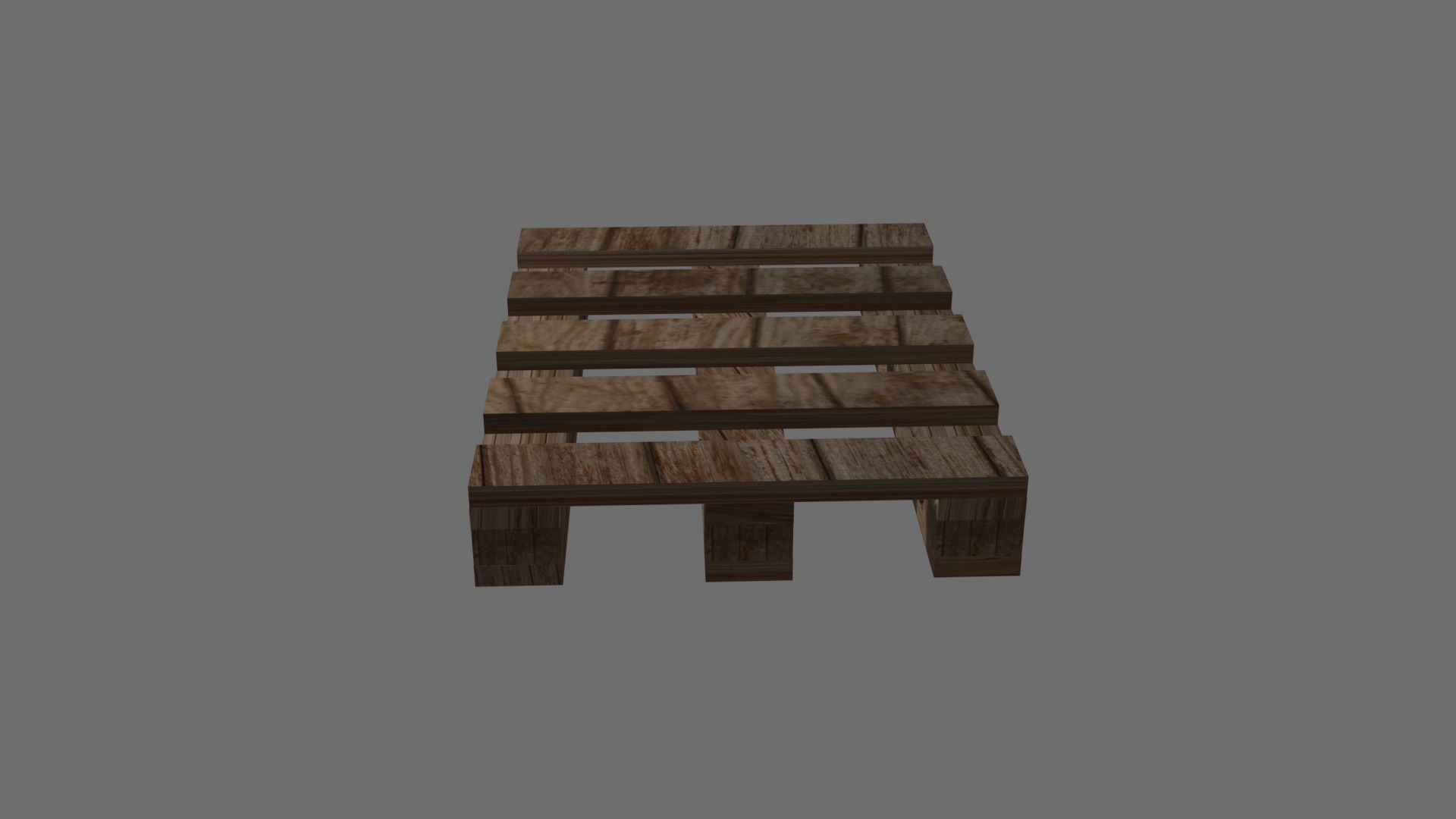 Wooden Pallet Low-poly 3D model_3