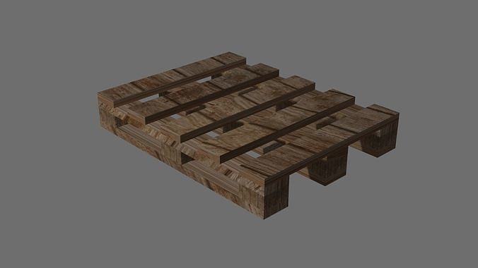 Wooden Pallet Low-poly 3D model