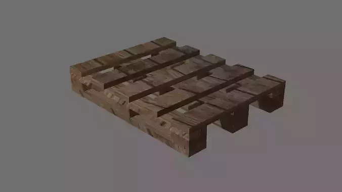 Wooden Pallet Low-poly 3D model Wooden Pallet Low-poly 3D model