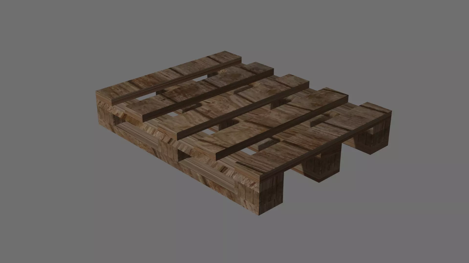 Wooden Pallet Low-poly 3D model_0