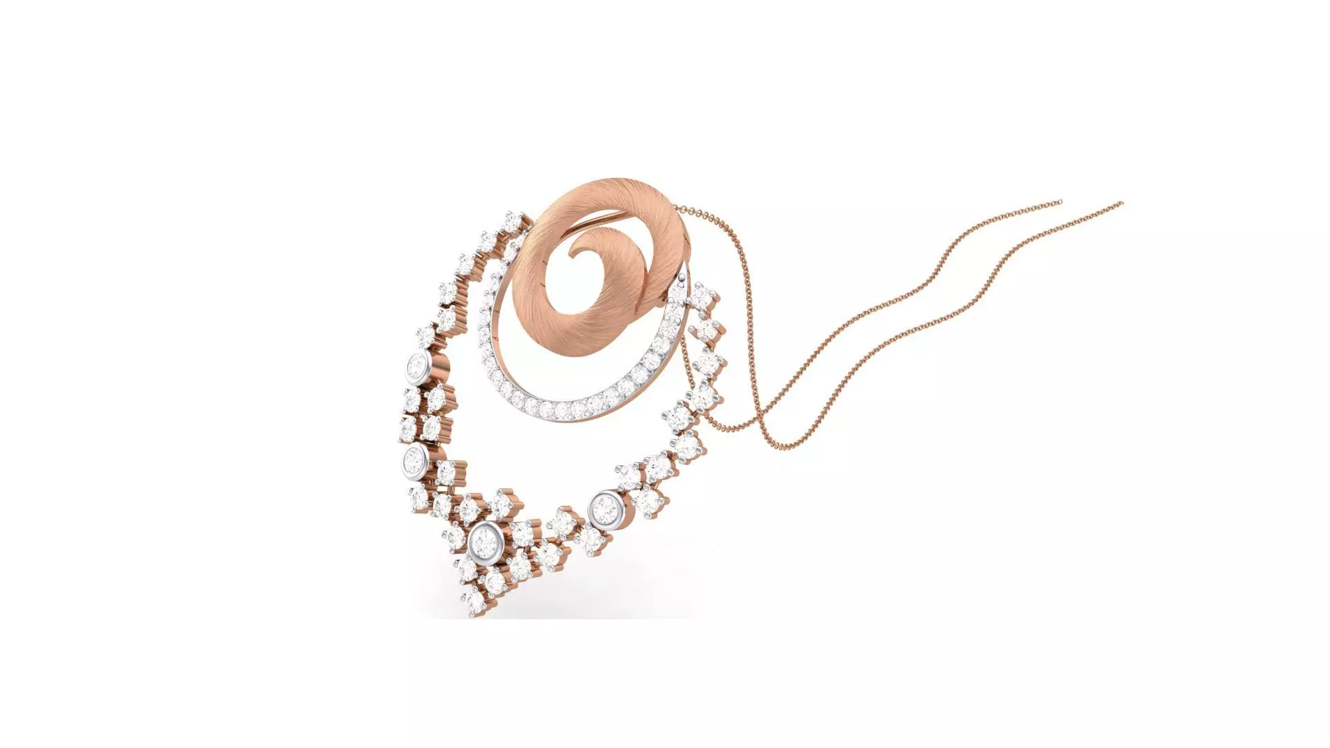 Classy Diamond Pendant Earrings Set renders 3dm stl obj 3mf  3D print model_0