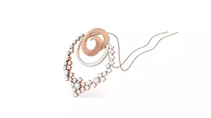 Classy Diamond Pendant Earrings Set renders 3dm stl obj 3mf  3D print model