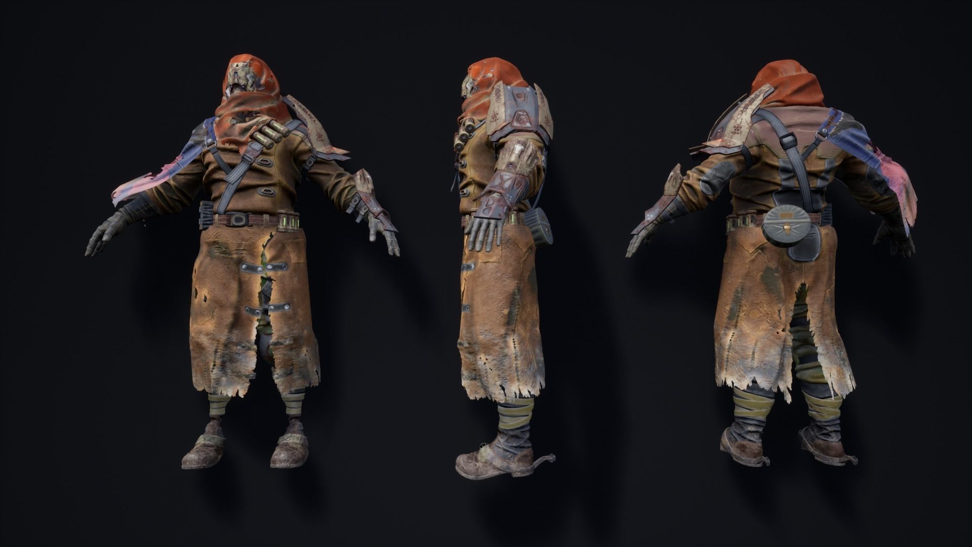 SCI-FI MERCENARY 03 HEAD HUNTER Low-poly 3D model_5