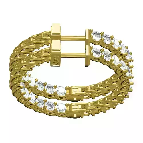 Classic Diamond Solitaire Hoop Earring 3D print model