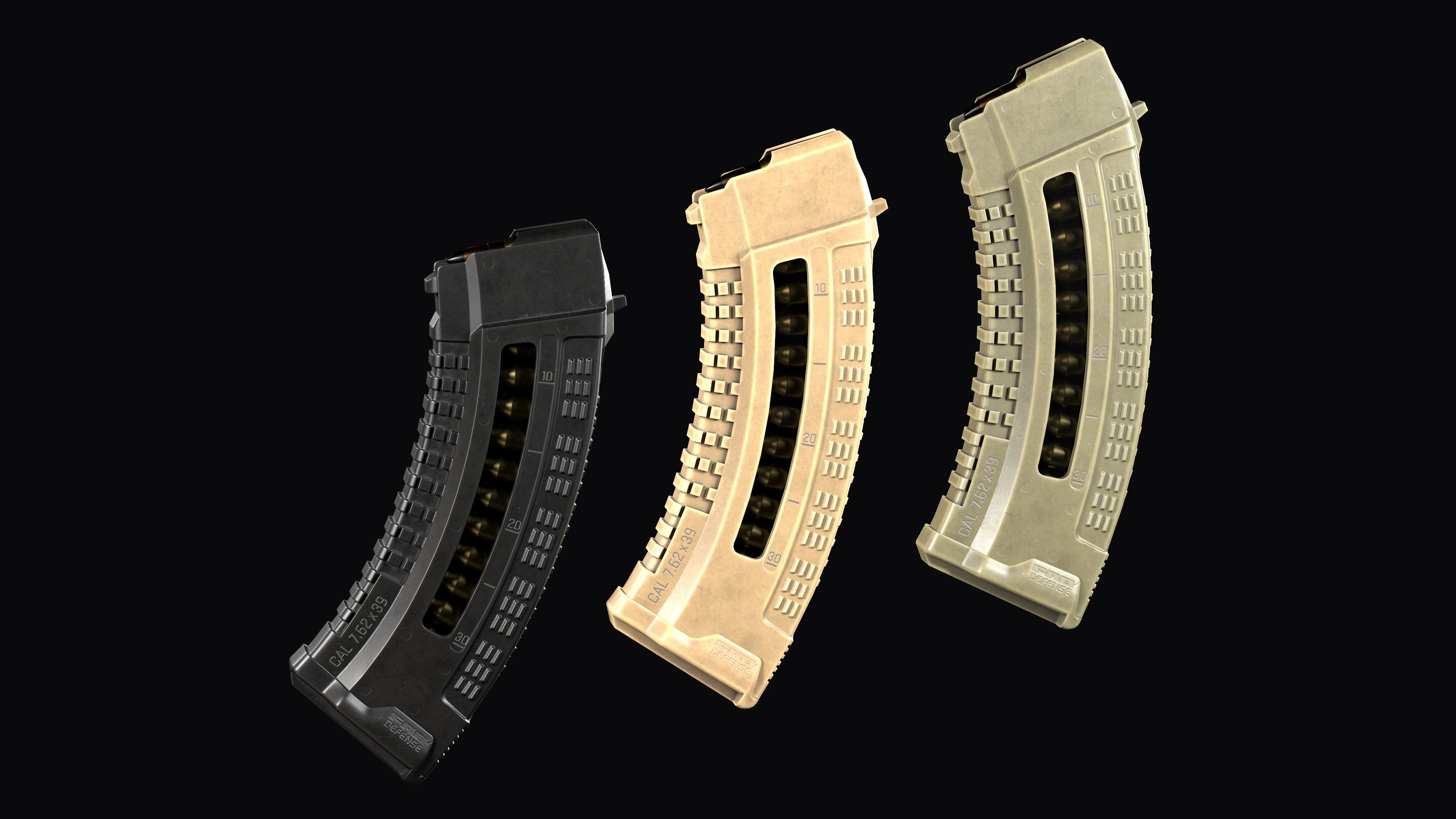 3D model FAB Defense Ultimag 30 round magazine AK AKM VR / AR / low ...