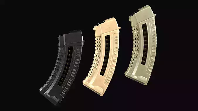 FAB Defense Ultimag 30 round magazine AK  AKM Low-poly 3D model