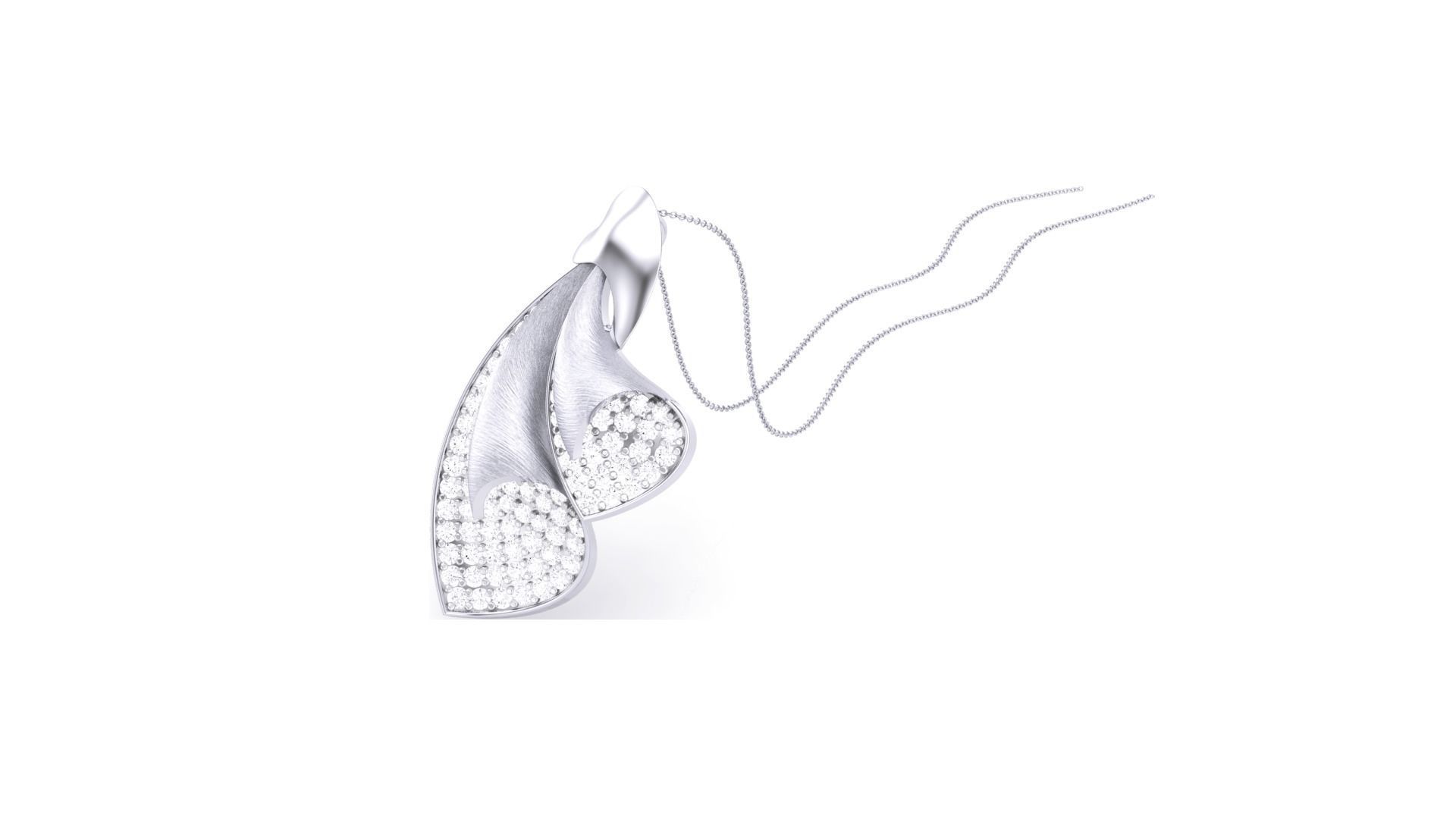 Classy Diamond Pendant Earrings Set renders 3dm stl obj 3mf  3D print model_7