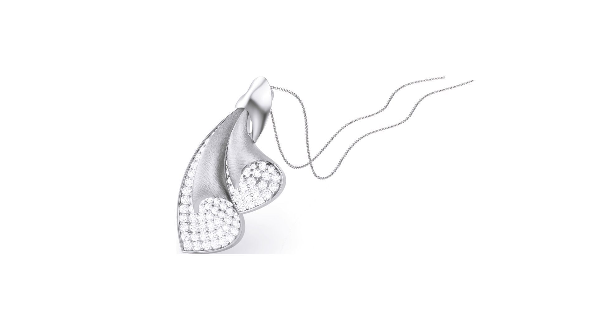 Classy Diamond Pendant Earrings Set renders 3dm stl obj 3mf  3D print model_10