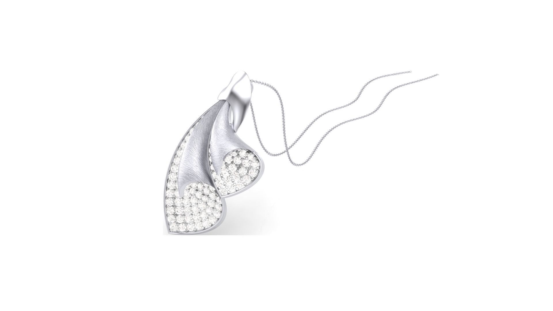 Classy Diamond Pendant Earrings Set renders 3dm stl obj 3mf  3D print model_8