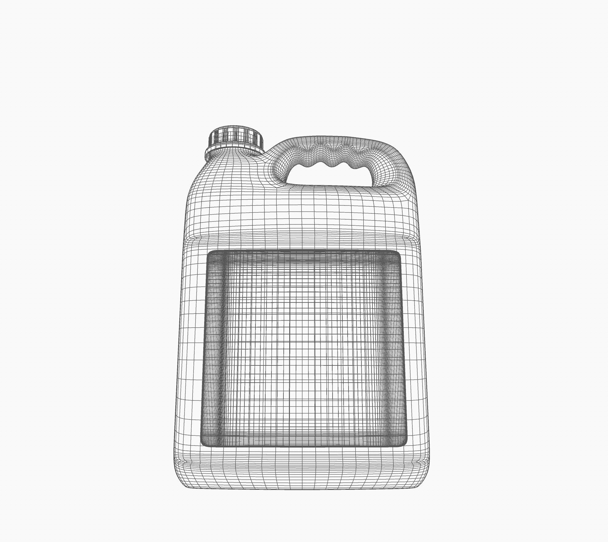 Detergent Container Square 3D model_8