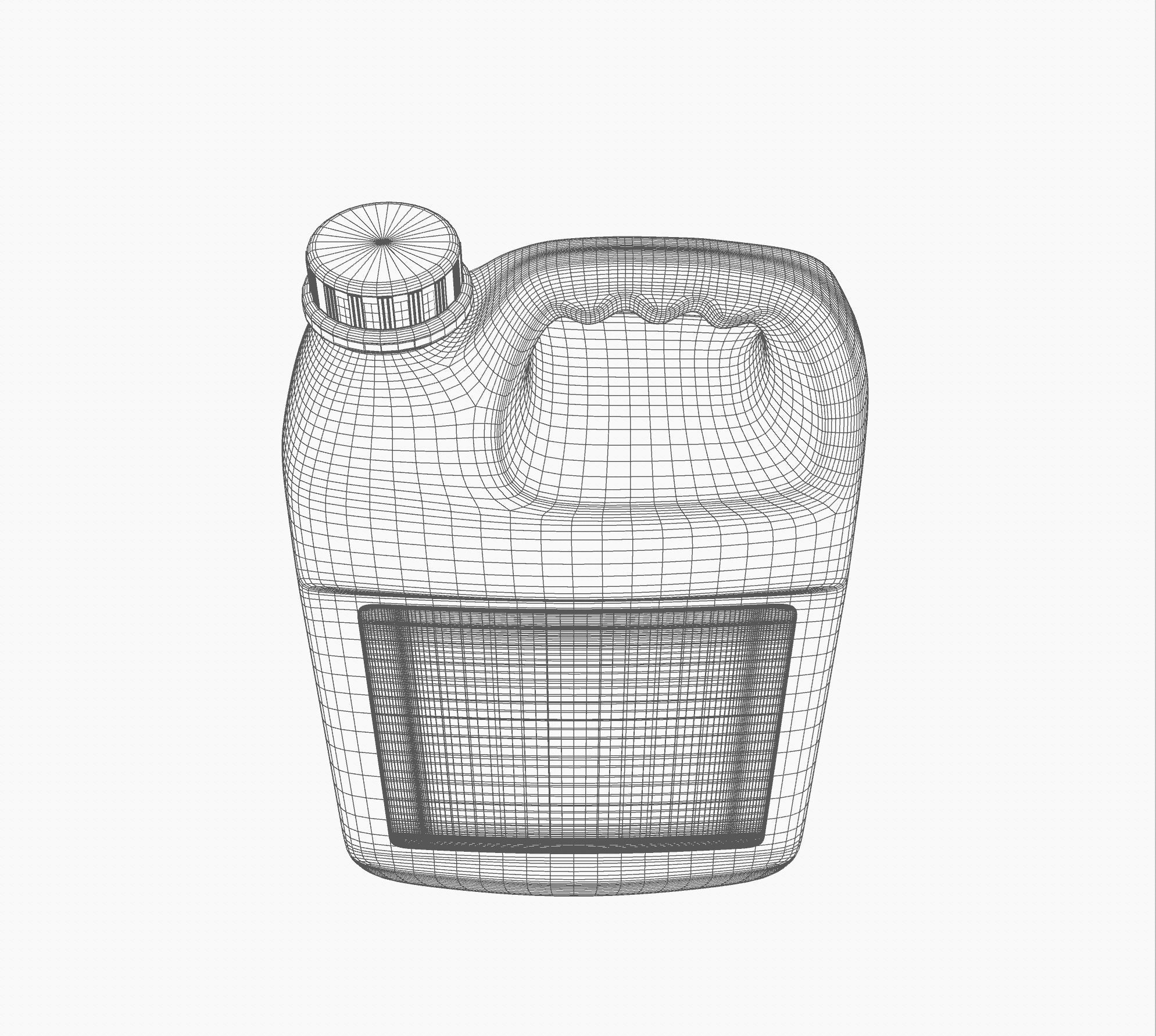 Detergent Container Square 3D model_11