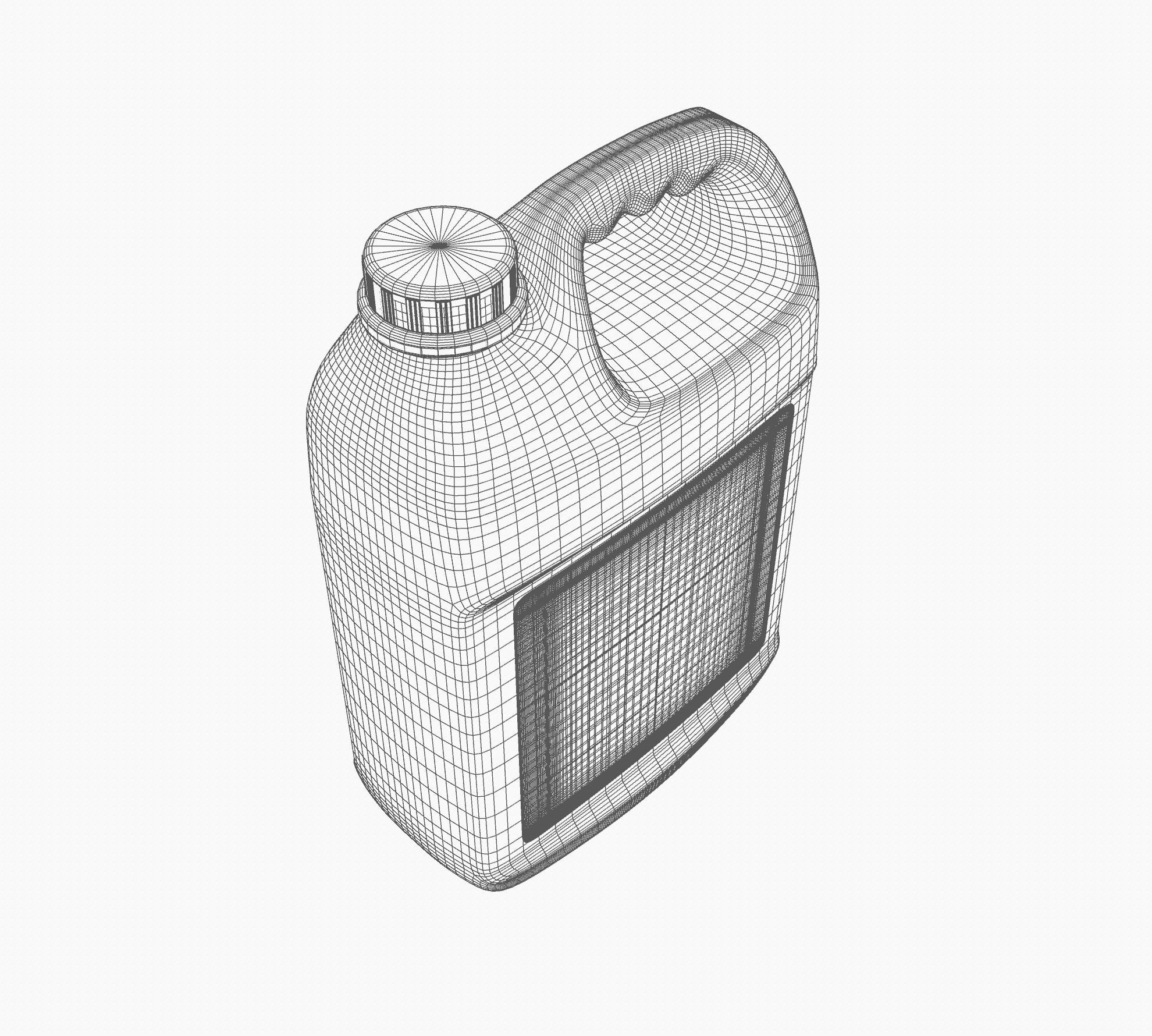 Detergent Container Square 3D model_12