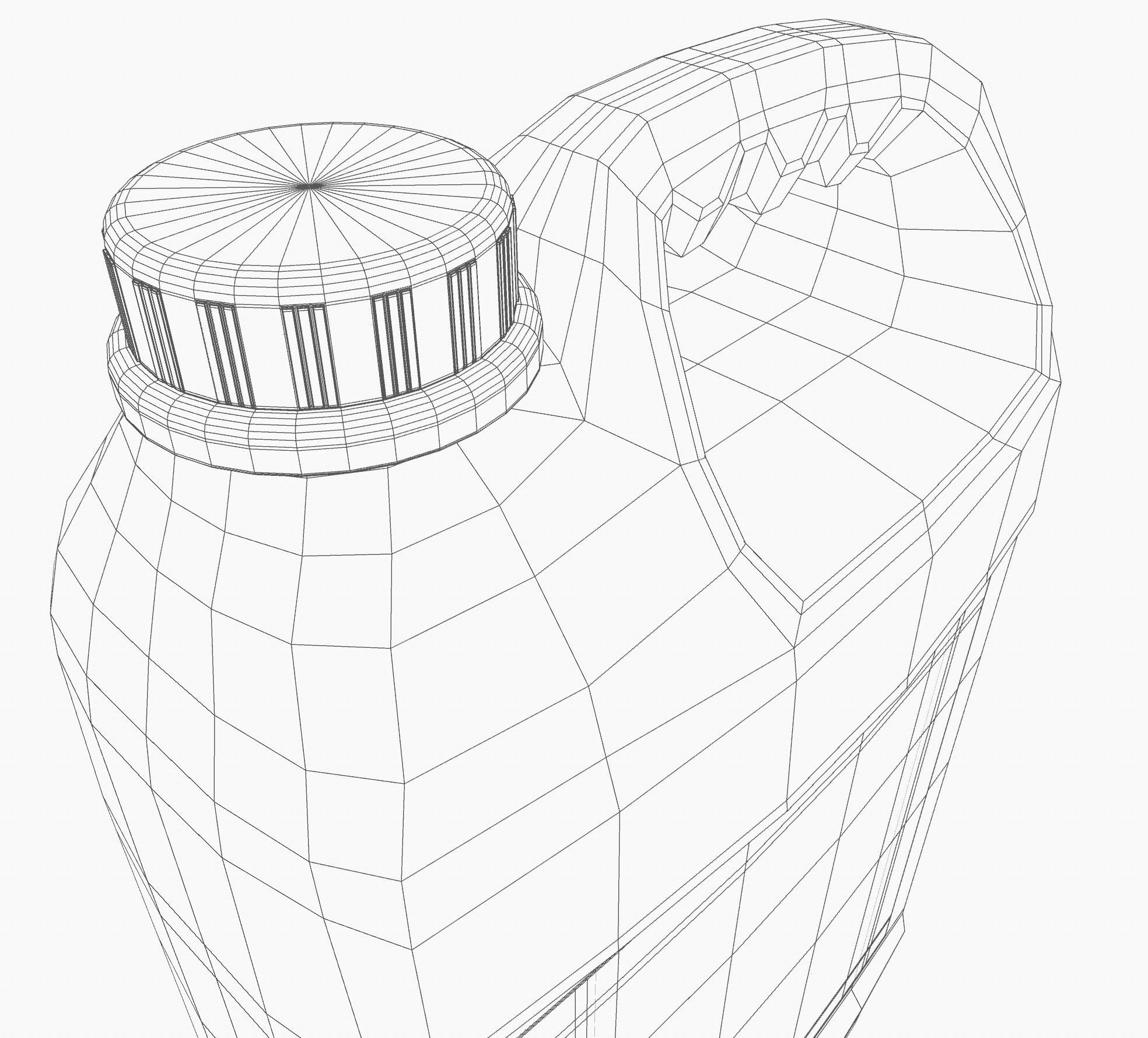 Detergent Container Square 3D model_13