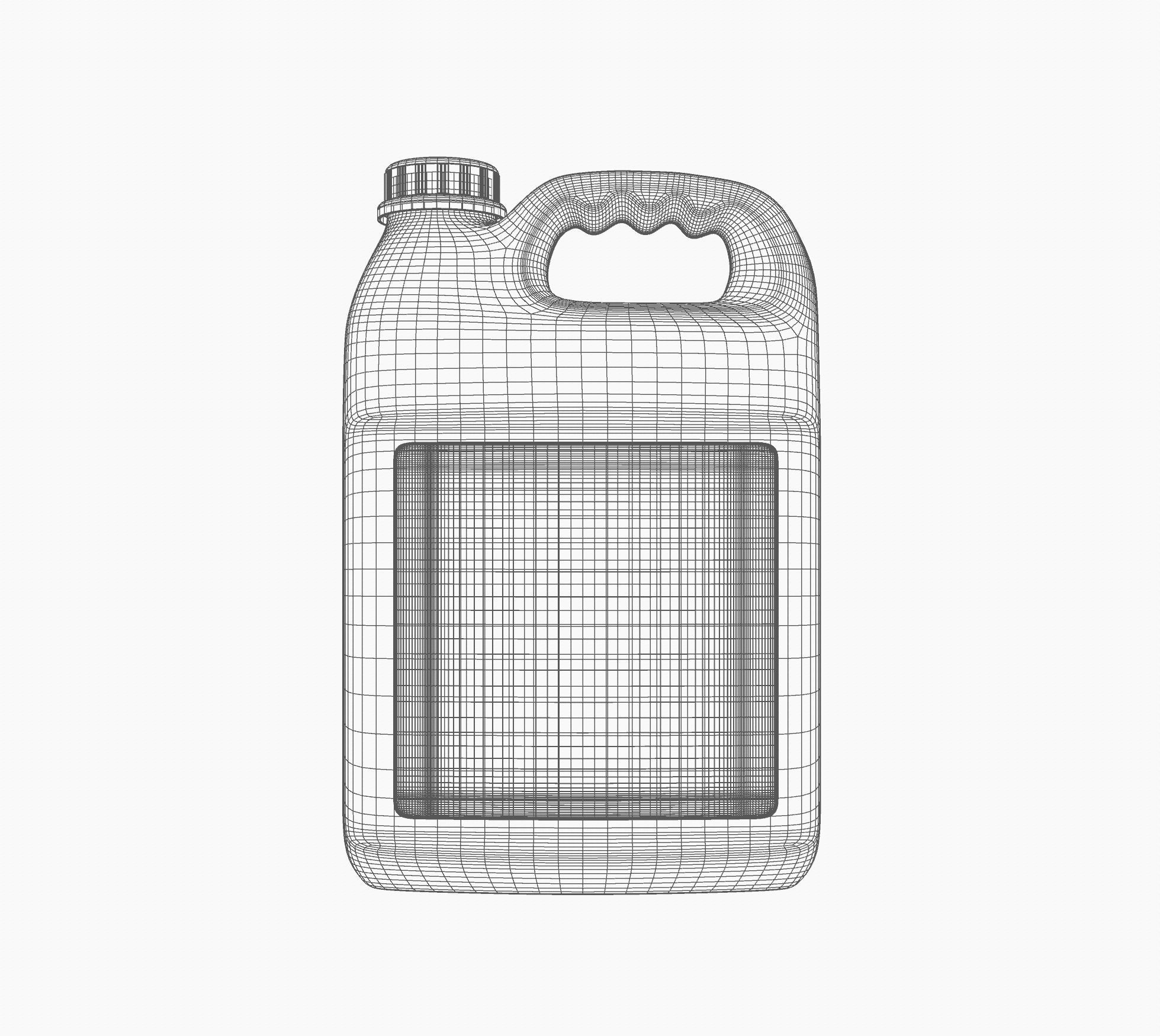 Detergent Container Square 3D model_9